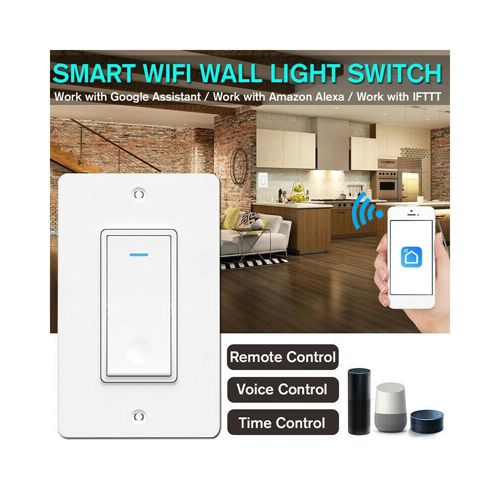 Trade Shop - Interruttore Luci Smart Wifi Compatibile Con Alexa Google Ifttt Controllo Vocale -