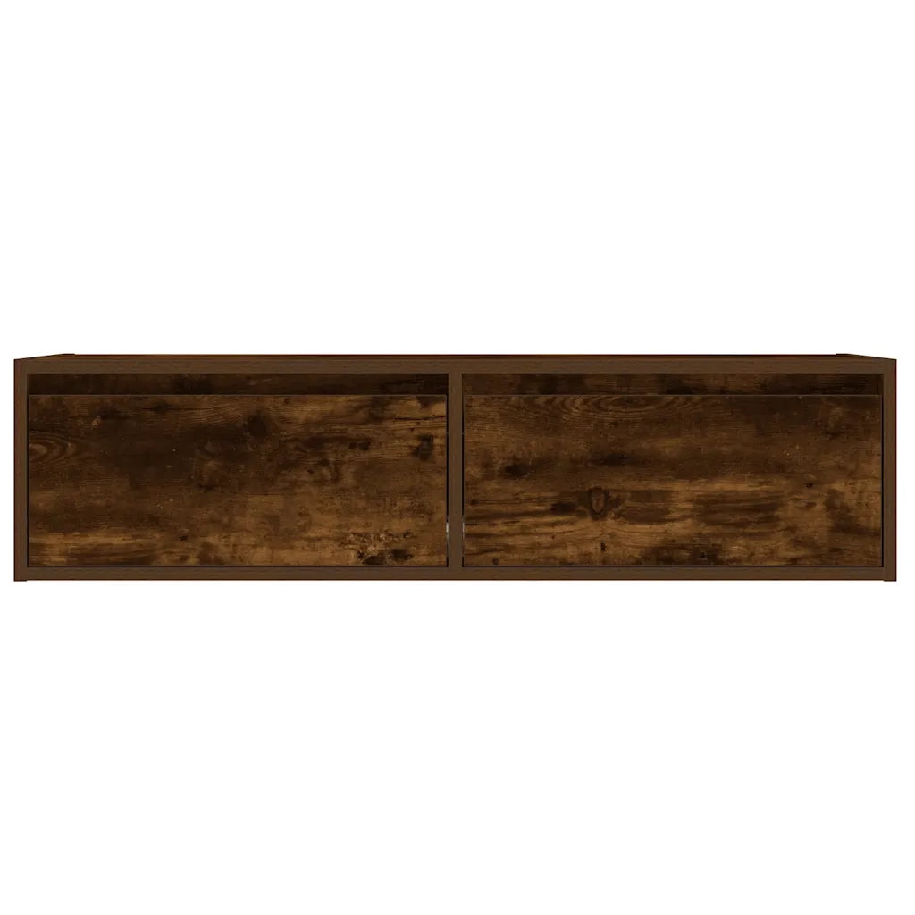 vidaXL Mobile Porta TV con Luci LED Rovere Fumo 100X35,5x25 cm
