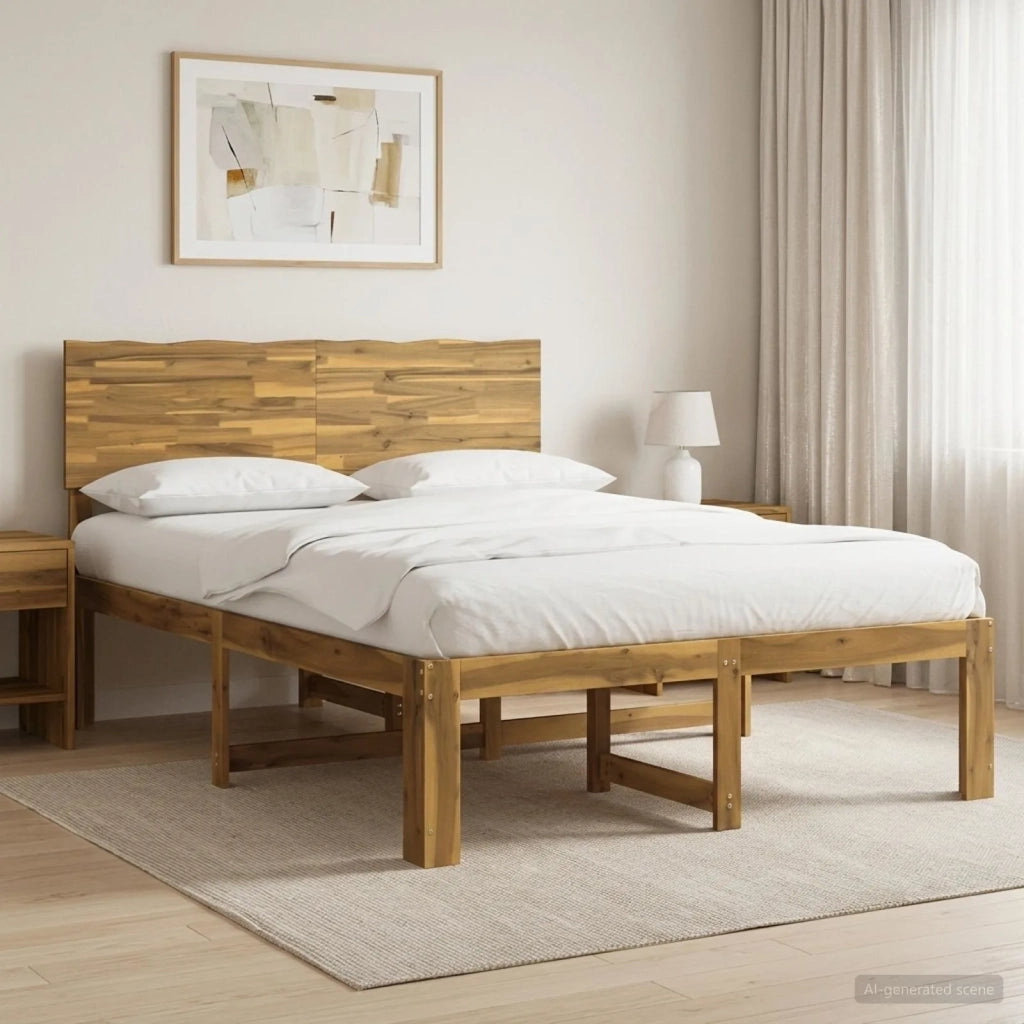 Letto matrimoniale con testiera ROSTOCK Bianco 150 x 200 cm 3405418