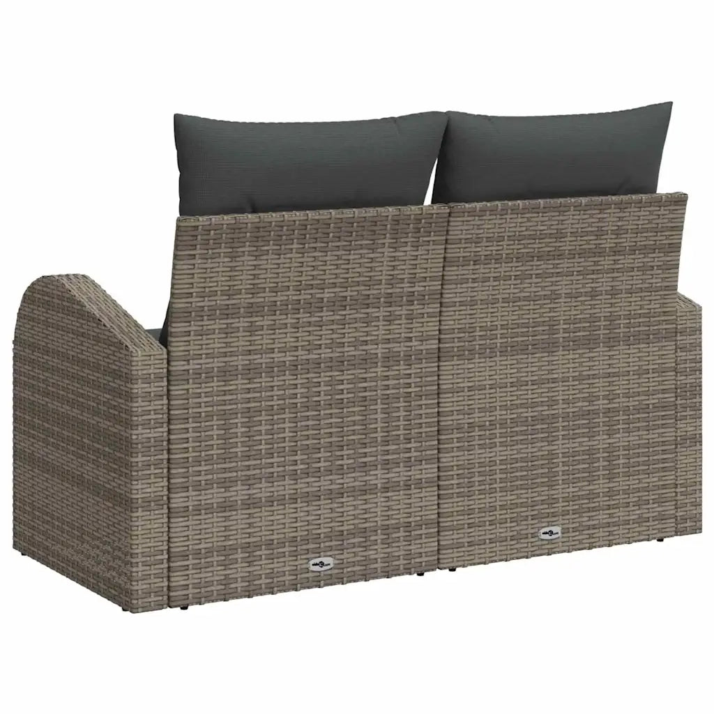 Divano da giardino Grigio 124 x 62 x 69cm polyrattan 42006734