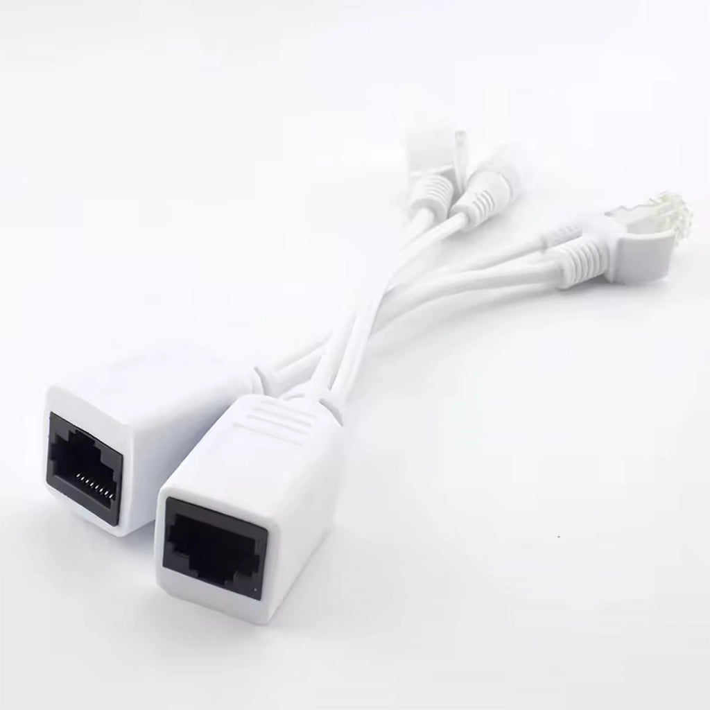 Set Adattatori PoE RJ45 + Alimentazione DC 2.1/5.5 Rosfix P-PoE1 – Compatibile con IP Camere, NVR, Router