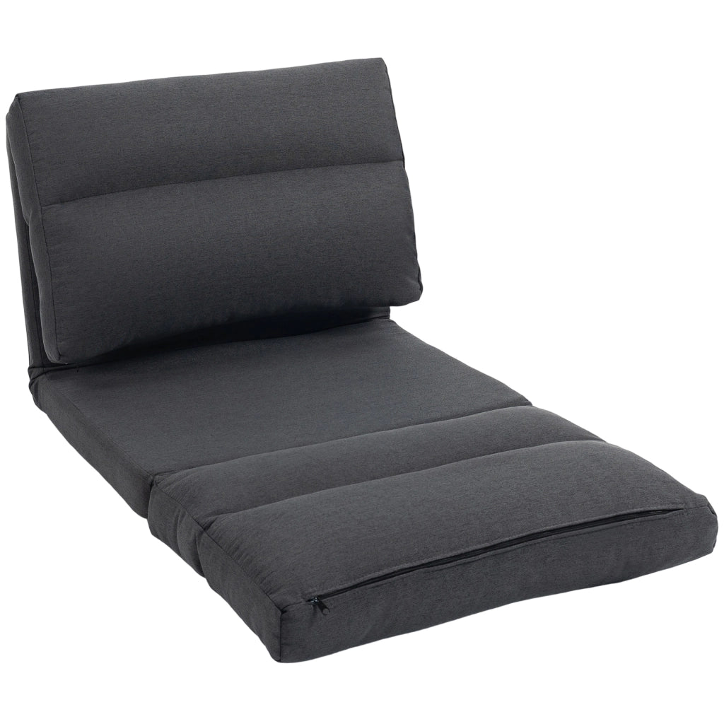 Pouf letto reclinabile pieghevole ¨C zephmum ¨C grigio scuro 70x72x56 cm