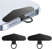 Catenella per telefono 2 pezzi - Acciaio inossidabile - Patch multifunzionale per telefono - Corda per telefono universale - Lanyard per telefono - Anelli metallici