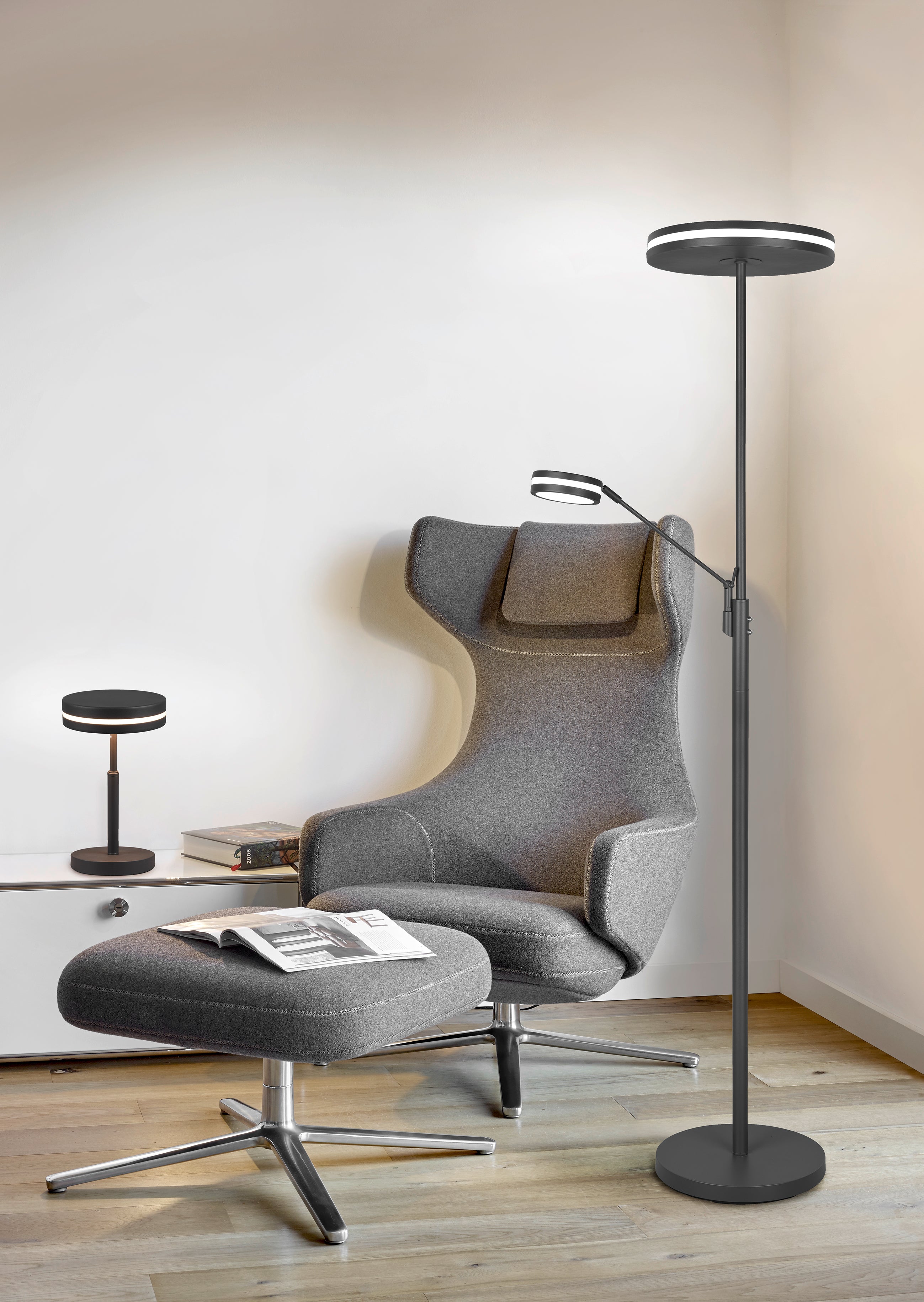 Lampada tavolo da Interno a led in Metallo Antracite