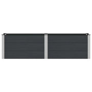 Fioriere | Cassetta per fiori | Letto rialzato da giardino Nero 200 x 50 x 54 cm