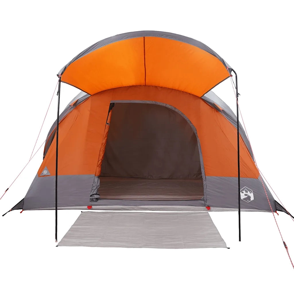 Tenda Familiare a Tunnel 8Persone Grigia Arancione Impermeabile 4009551