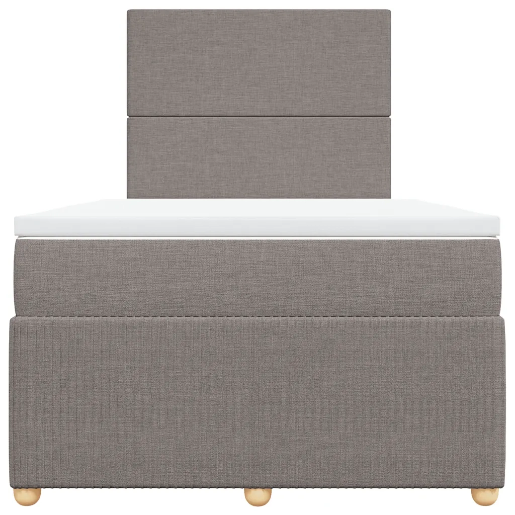 Giroletto a Molle con Materasso Tortora 120x190 cm in Tessuto 3294292