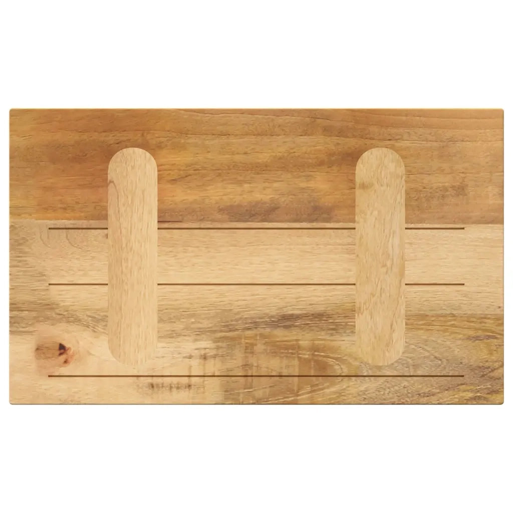 Piano per Tavolo 60x30x3,8cm Rettangolare Legno di Mango Grezzo 371369