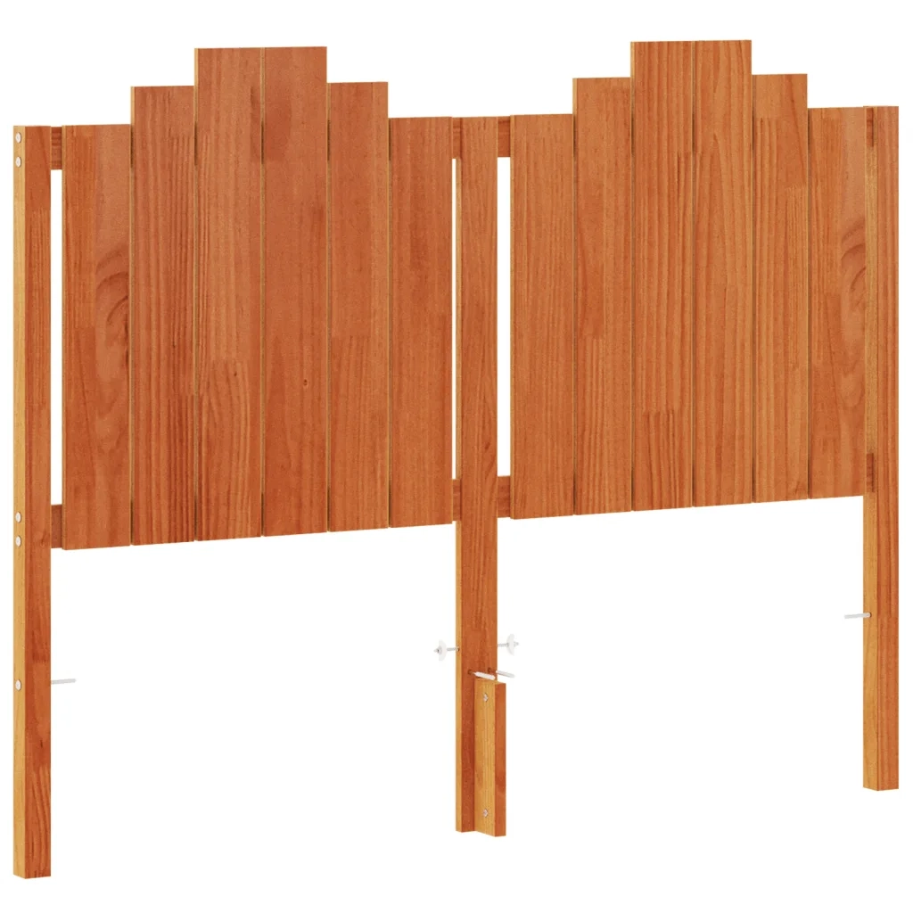 Testiera | Testata Marrone Cera 135 cm in Legno Massello di Pino