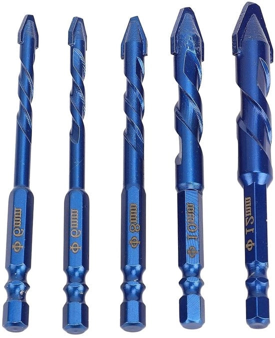 Borassio Excentrico Multifunzionale - Testa Conica - Alta Durezza - Set di 5 Boraschi - 6 mm 6 mm 8 mm 10 mm.