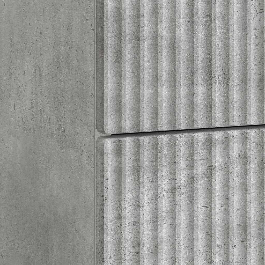 Comodino | Armadio da Notte | Mobiletto da notte con cassetto Grigio Cemento 43 x 41 x 66,5 cm