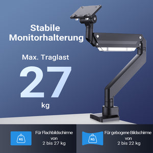 Braccio monitor da scrivania Supporto per schermi da 17 a 57" conforme a VESA, con molla a gas