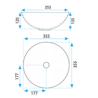 Lavabo Da Appoggio In Ceramica Stella White Gold Edge