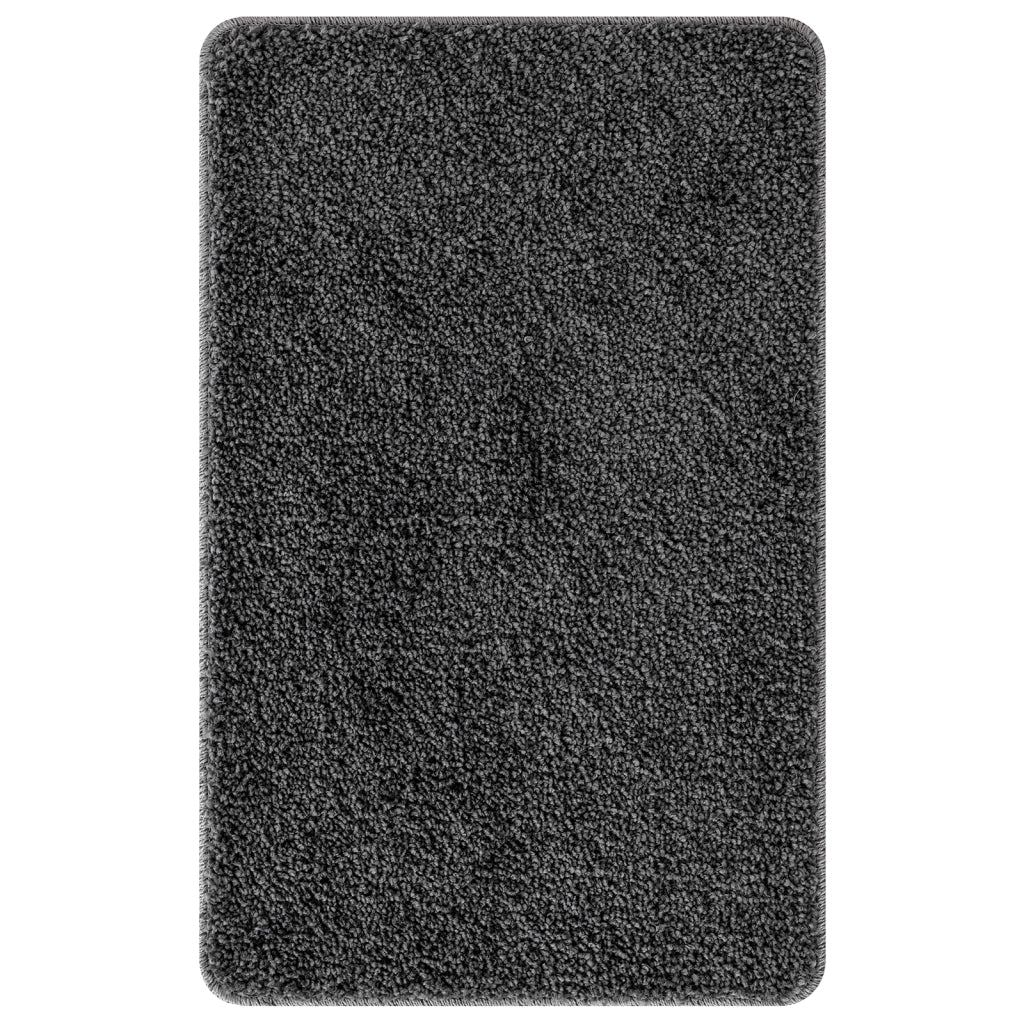Set di 2 tappetini da bagno  grigio scuro in polipropilene antiscivolo