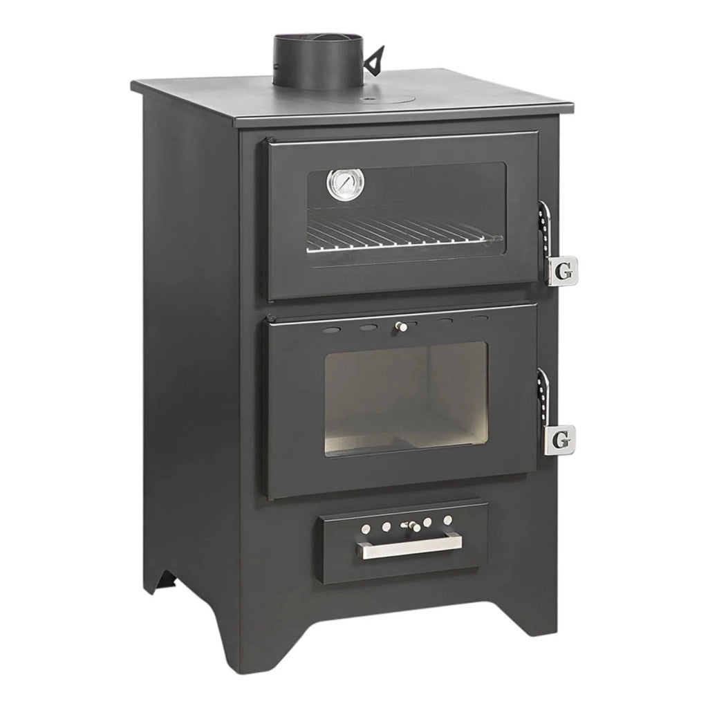 Stufa A Legna Con Forno Silvia Nera 14 6 Kw L50 5xp58 5xh90 5