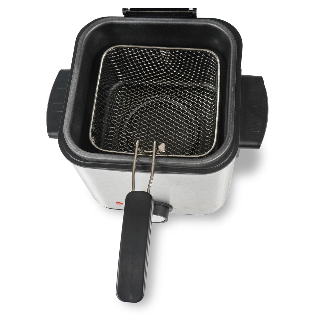 Friggitrice in Acciaio Inox con Finestra Trasparente e Filtro 1.5L - 900W