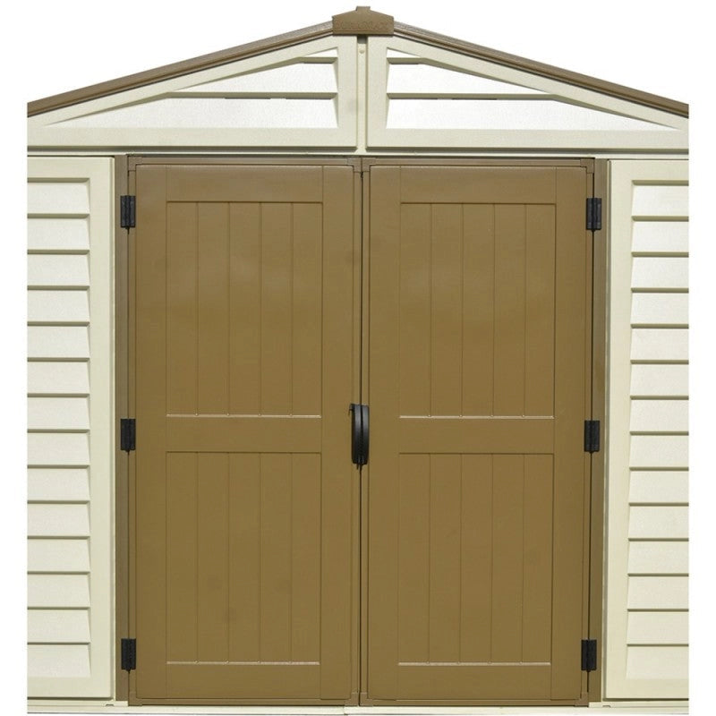 Casetta Box da Giardino 325x398x233 cm in PVC Avorio/Marrone