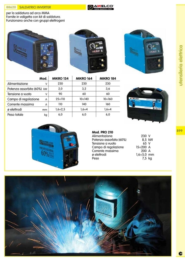 1pz saldatrice inverter mikro 164 c/kit cod:ferx.60062