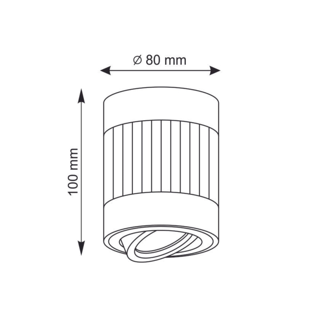 Spot plafoniera a vista bianco GU10 10W Polux RUBIN