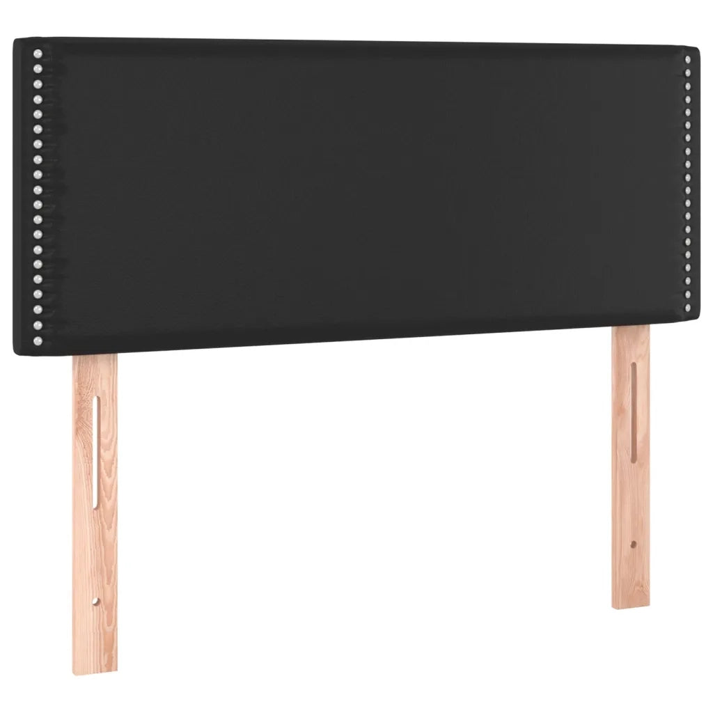 Giroletto a Molle con Materasso Nero 120x190 cm in Similpelle