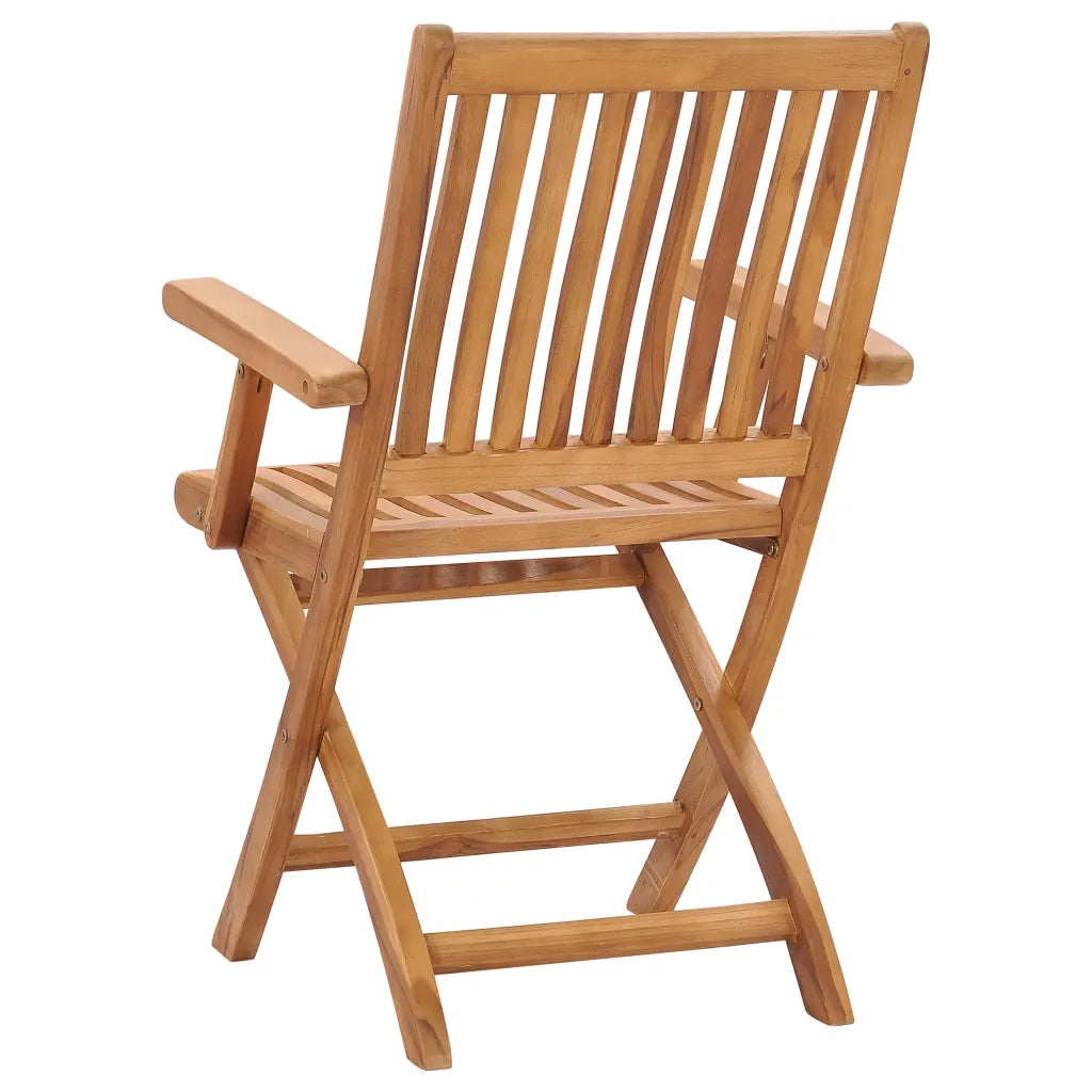 Sedie da Giardino Pieghevoli 2 pz | Sedie da Esterno in Legno Massello di Teak