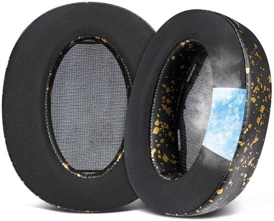Sostituzione Orecchini Gel Refrigerante per WH-H910N h.Ear on 3 Orecchini Wireless con Schiuma Isolante Acustica e Supporti per Orecchie con Gel Refrigerante - Nero Oro