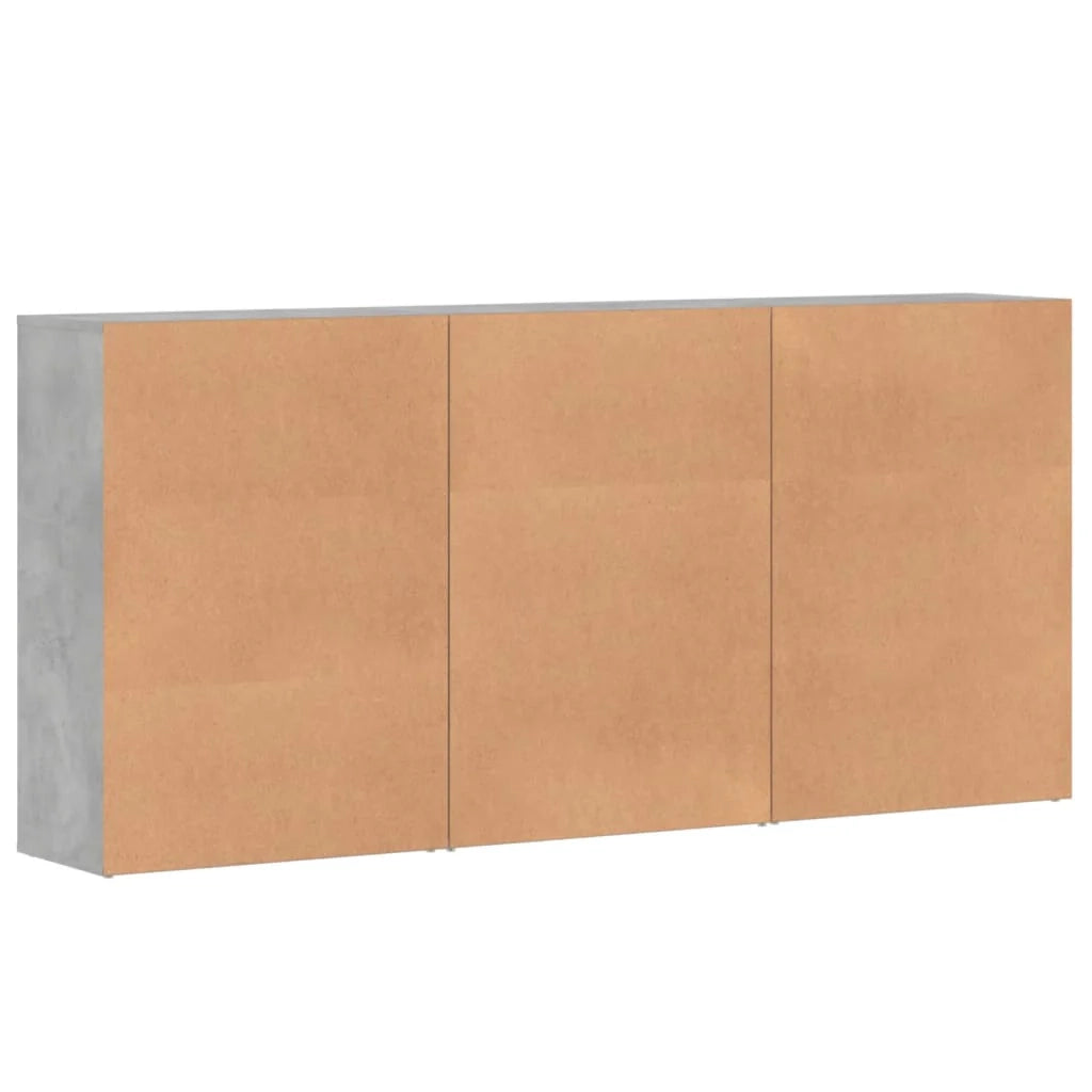 Buffet credenza cassettiera armadio mobile contenitore organizer per cucina soggiorno salotto 3 pezzi 60 x 31 x 84 cm legno ingegnerizzato grigio 02_0037116