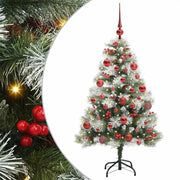 Albero di Natale | Decorazioni natalizie artificiale Verde e bianco 150 cm