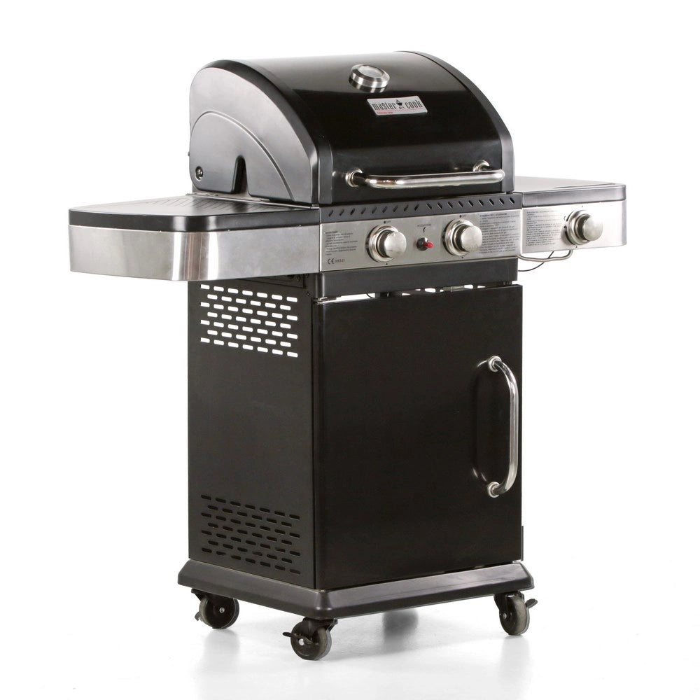 Barbecue a Gas GPL 3 Bruciatori 122x57x112cm Dallas Nero