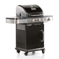 Barbecue a Gas GPL 3 Bruciatori 122x57x112cm Dallas Nero