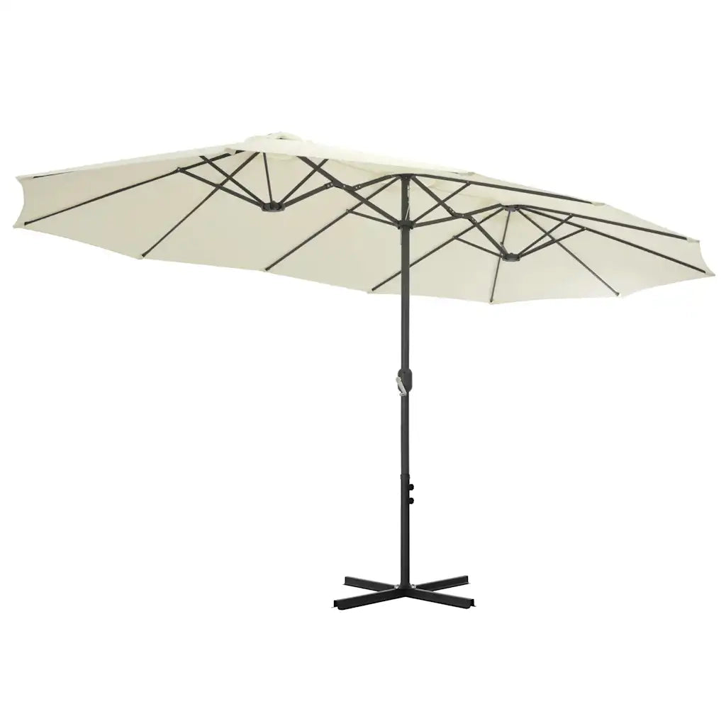 Ombrellone da Esterni con Palo in Alluminio 460x270 cm Sabbia