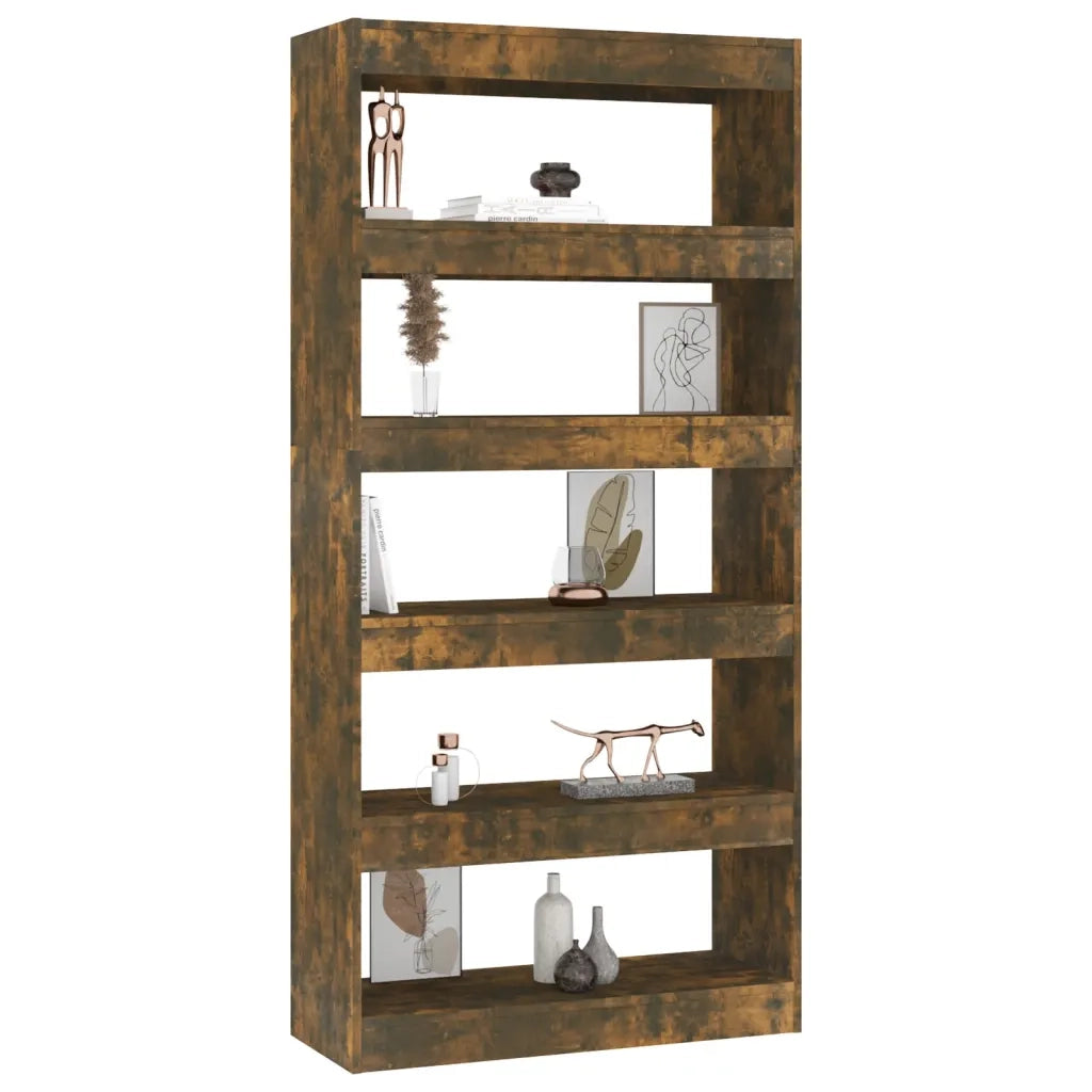Libreria/Divisorio Rovere Fumo 80x30x166 cm in Truciolato 813623