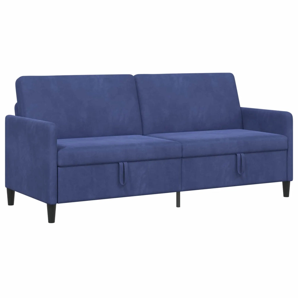 Divano con Storage Blu Polizia 192 x 78 x 87 cm Poliestere 42037001