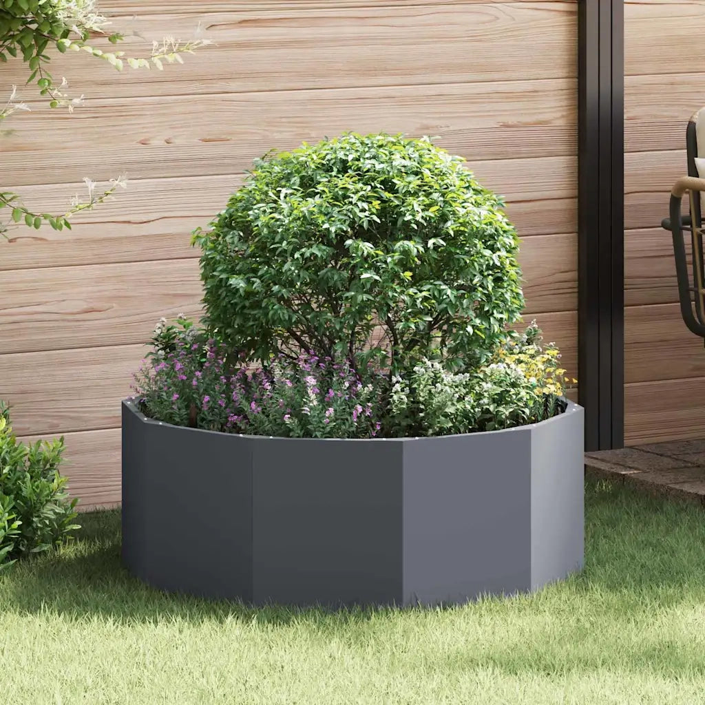 Fioriera Antracite 90 x 90 x 35 cm Acciaio 883733