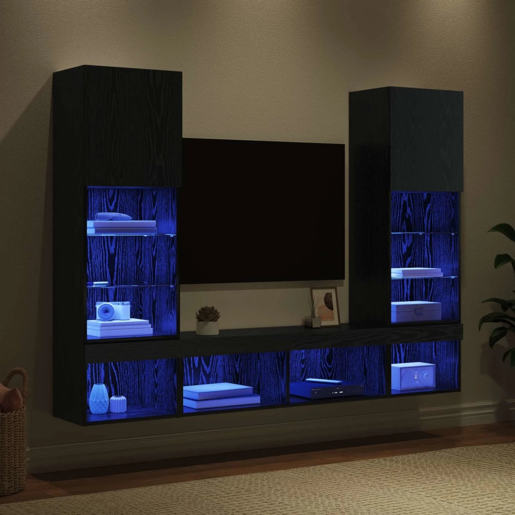 Unità a muro per TV con LED 5 pcs 40,5 x 30 x 102 cm 3402959