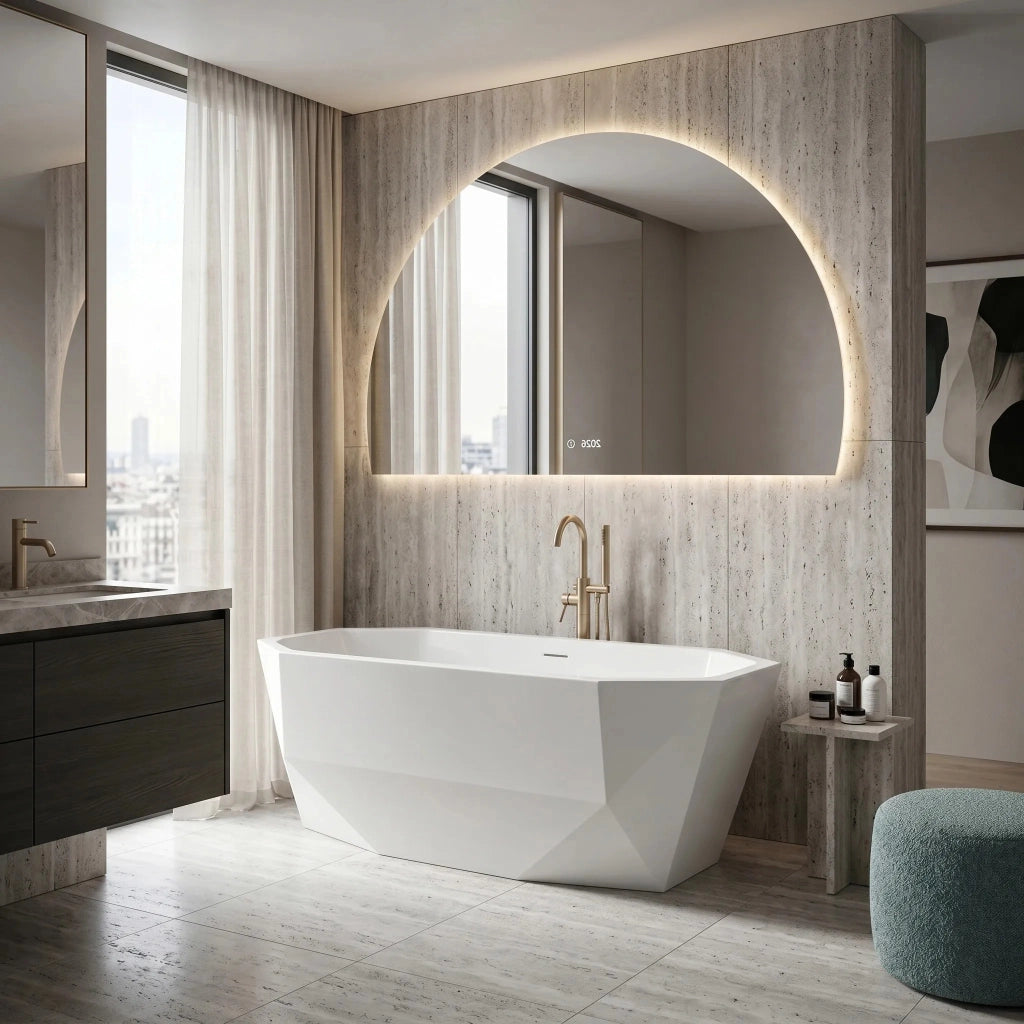 Vasca Da Bagno Freestanding Rea Diamanti 170 Copritappo nero