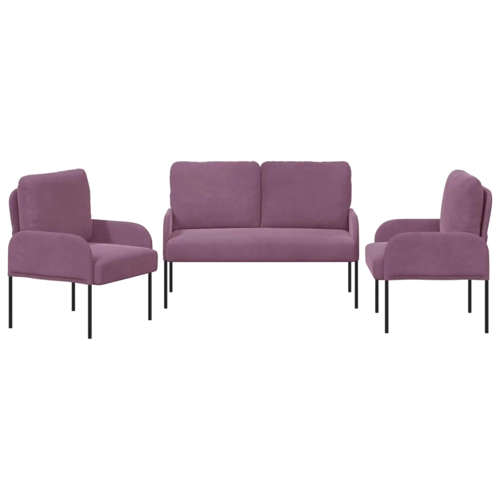 Set divani 3 pcs Viola 115 x 56 x 80 cm Legno compensato 3406224