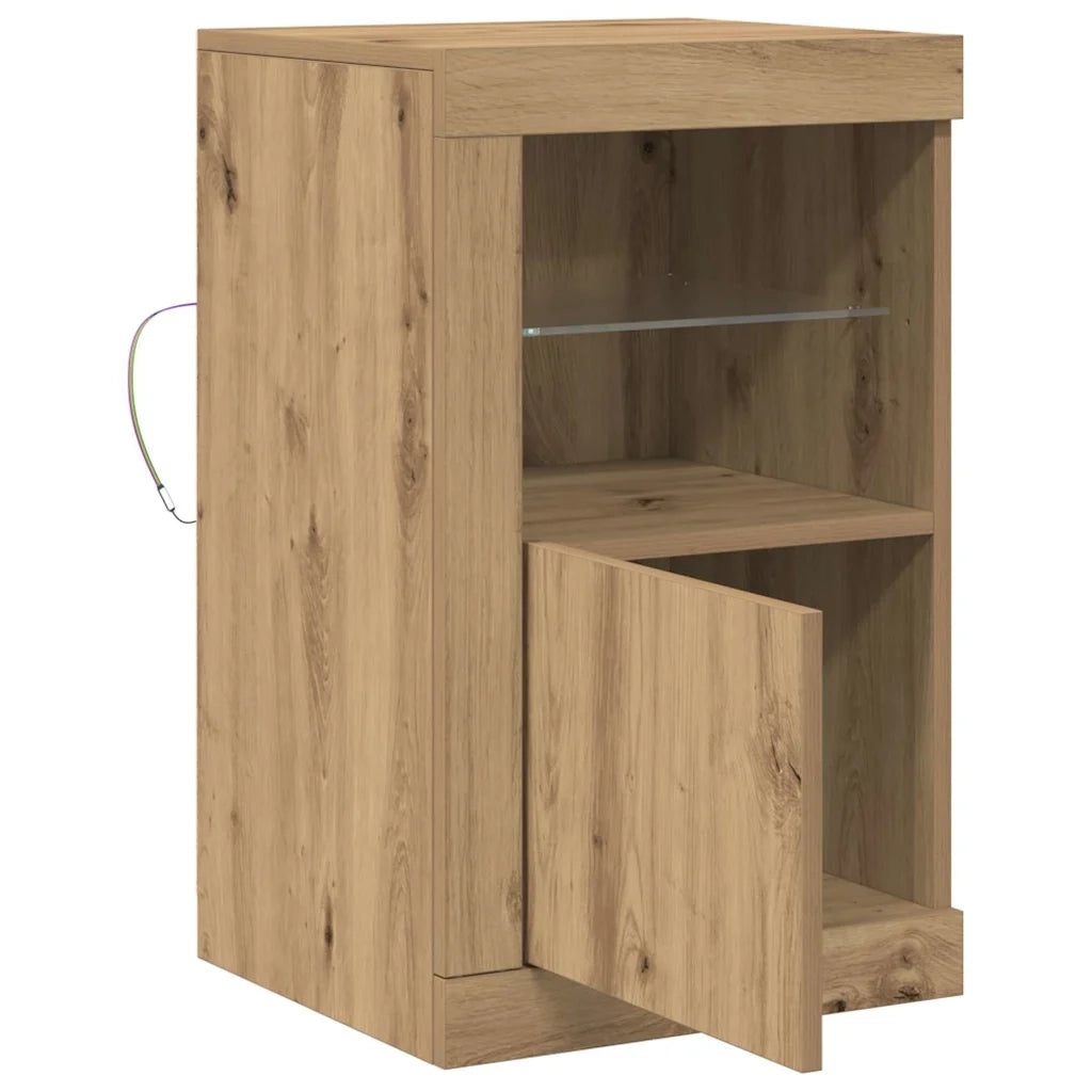 Credenza | Madia LED Rovere artigianale 41 x 37 x 67 cm Legno multistrato
