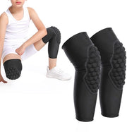 Protezioni ginocchia per bambini - Set da 2 - Supporto rialzato - Tessuto sportivo respirante - Controllo della forza - Maglie strette - Protezioni ginocchia
