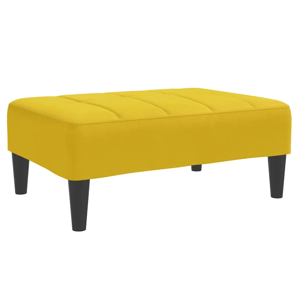 Poggiapiedi Giallo 77x55x31 cm in Velluto