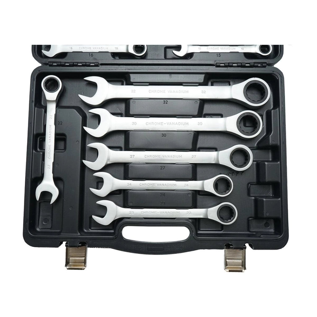 Set 22 chiavi combinate con cricchetto Snodate CrV 6-32 mm Set 22 chiavi Breckner Germany