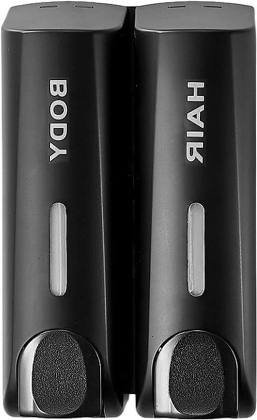 Dispensatore di Gel per Doccia a Parete 2x350ml - Contenitore per Shampoo e Doccia per Bagno - Design per Hotel e Cucina