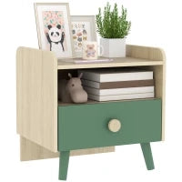 Comodino Per Bambini Tavolino Per Bambini Con Cassetto E Nicchia, Piccolo Tavolino In Legno Per Camera Dei Bambini