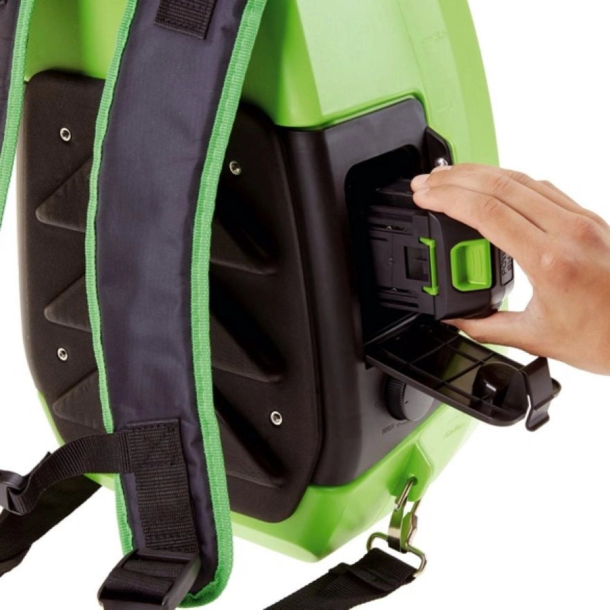 Pompa Irroratrice a Zaino a Batteria da Giardino 16 Litri Verdemax Futura Pro Verde