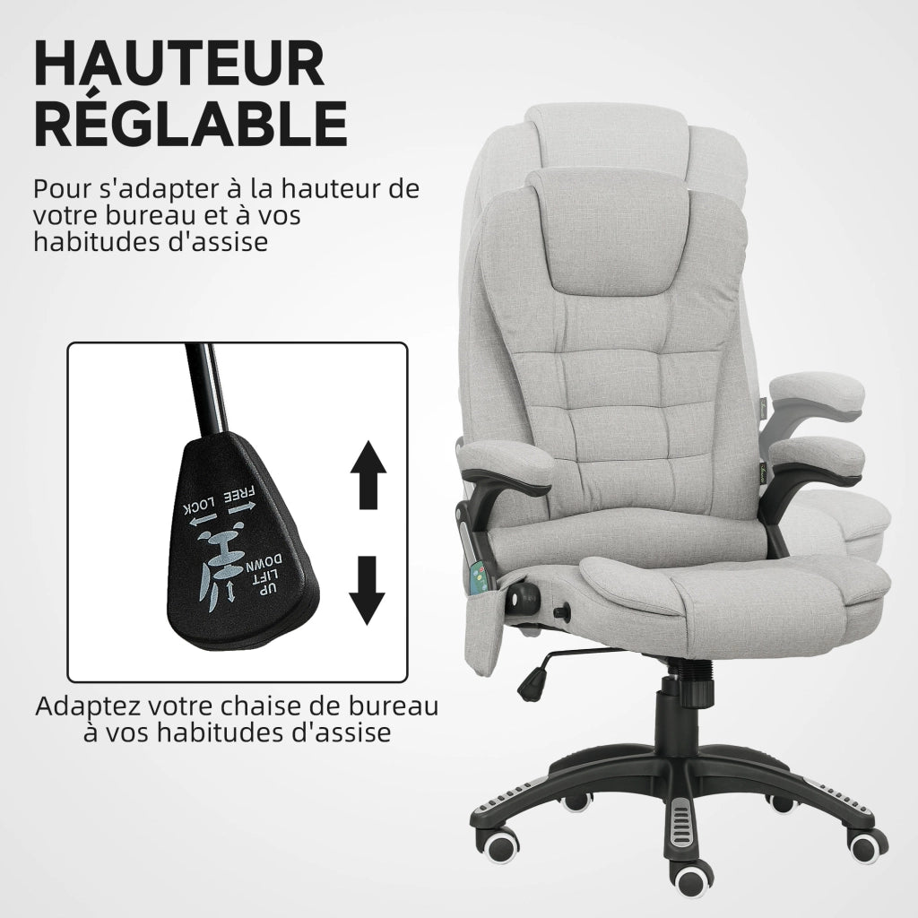 Poltrona Massaggiante Elettrica con Riscaldamento ¨C Zephmum ¨C Grigio