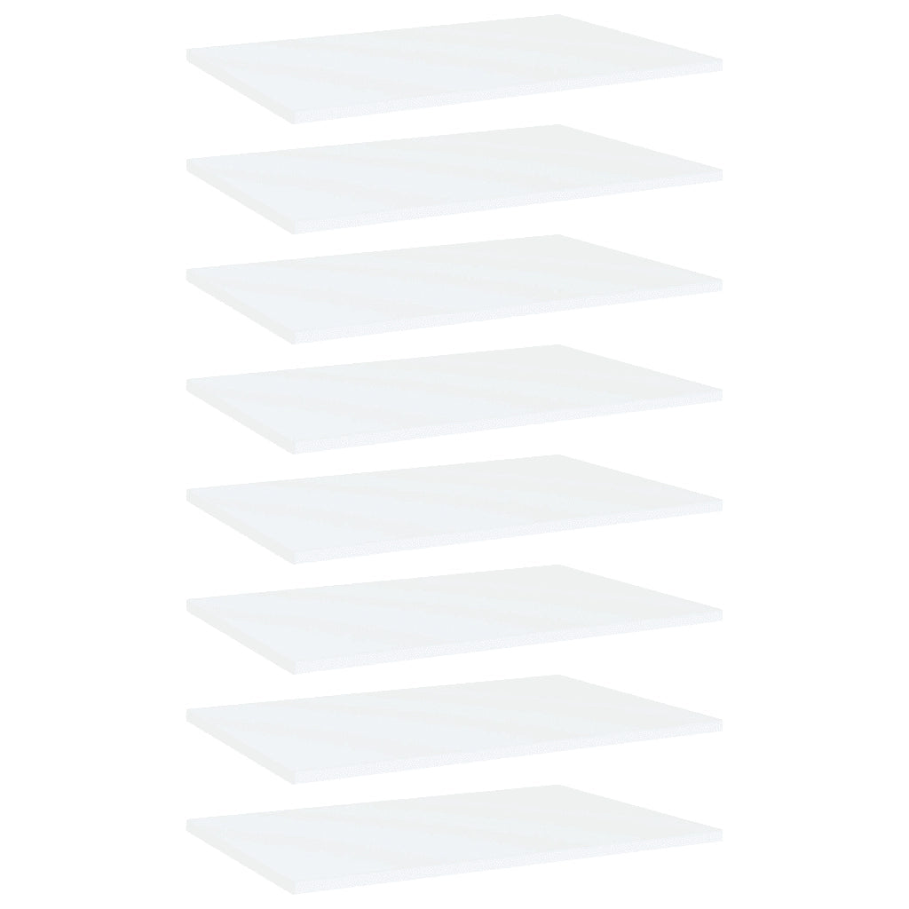 Ripiani per Libreria 8 pz Bianchi 60x40x1,5 cm in Truciolato cod mxl 67425