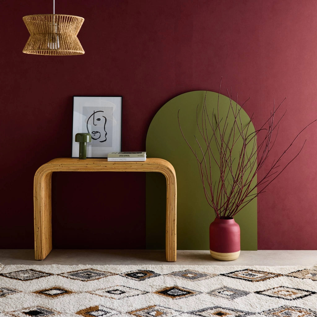 Console in rattan naturale, 110cm, marrone naturale