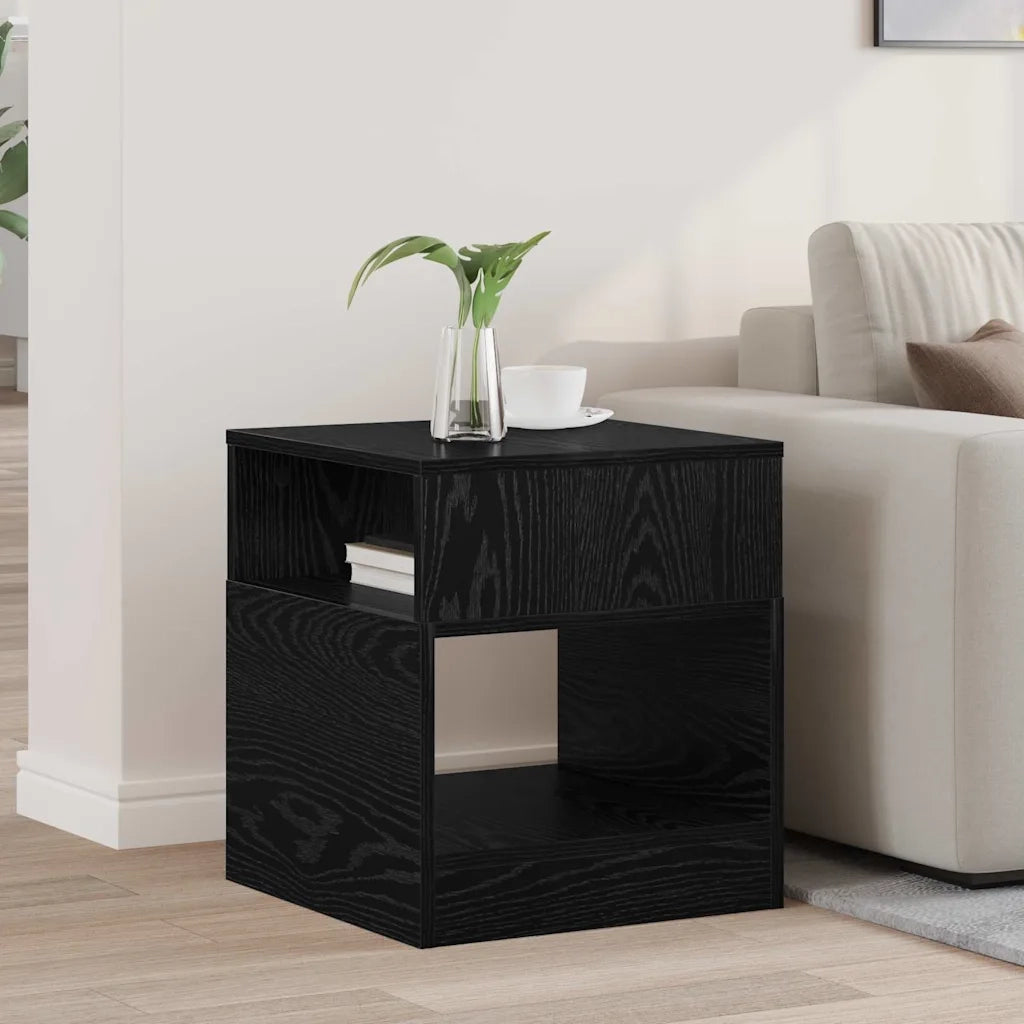 Tavolino Rovere Nero 40,5 x 40 x 45 cm Legno multistrato