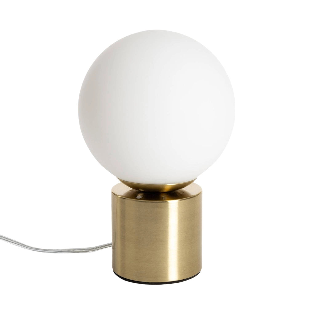Lampada in metallo e vetro, 25cm, oro
