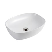 Lavabo ovale LINPH 60x38 cm in ceramica bianco lucido